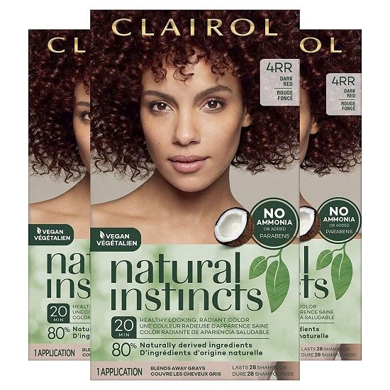Clairol Natural Instincts Semi-Permanent At-Home Hair Dye: 4RR Dark Red