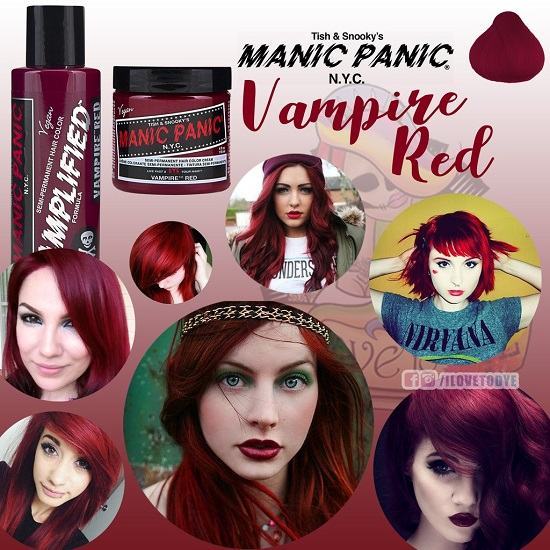 Manic Panic Vampire Red Semi-Permanent Red Hair Dye