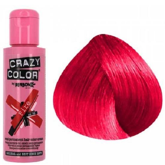 Crazy Color Fire Red Semi-Permanent Hair Dye 2x