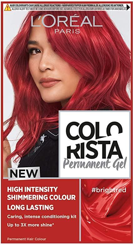 L’Oréal Colorista Bright Red Permanent Hair Dye Gel Long-Lasting Permanent Hair Color