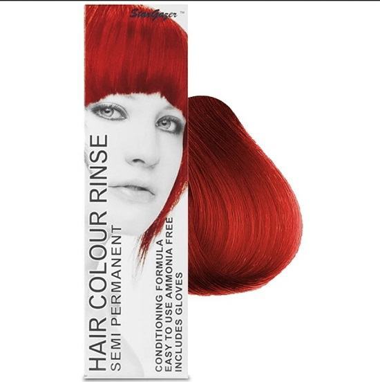 Stargazer Hot Red Semi-Permanent Hair Dye with Conditioning Formula
