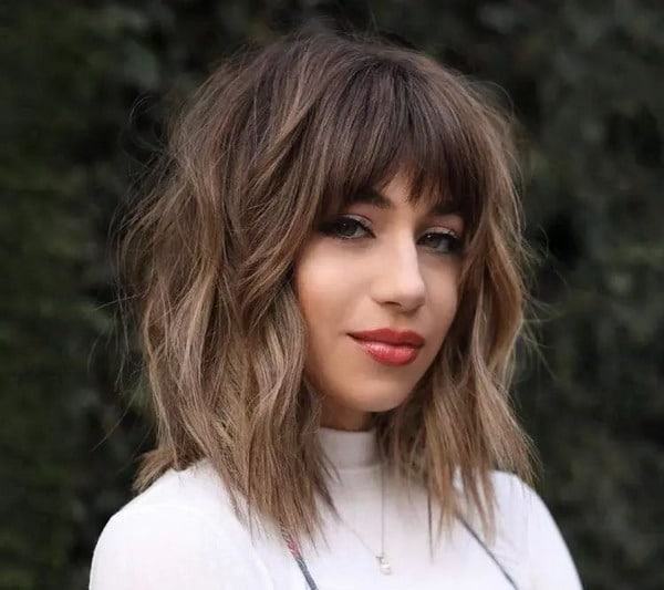 Hairstyle Trends Long Bob with Curtain Bangs