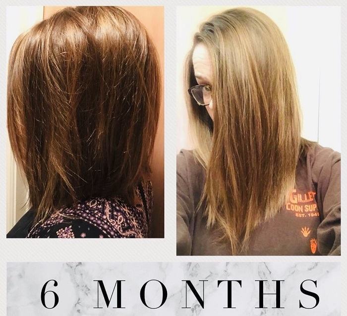 How much does hair grow in a month?