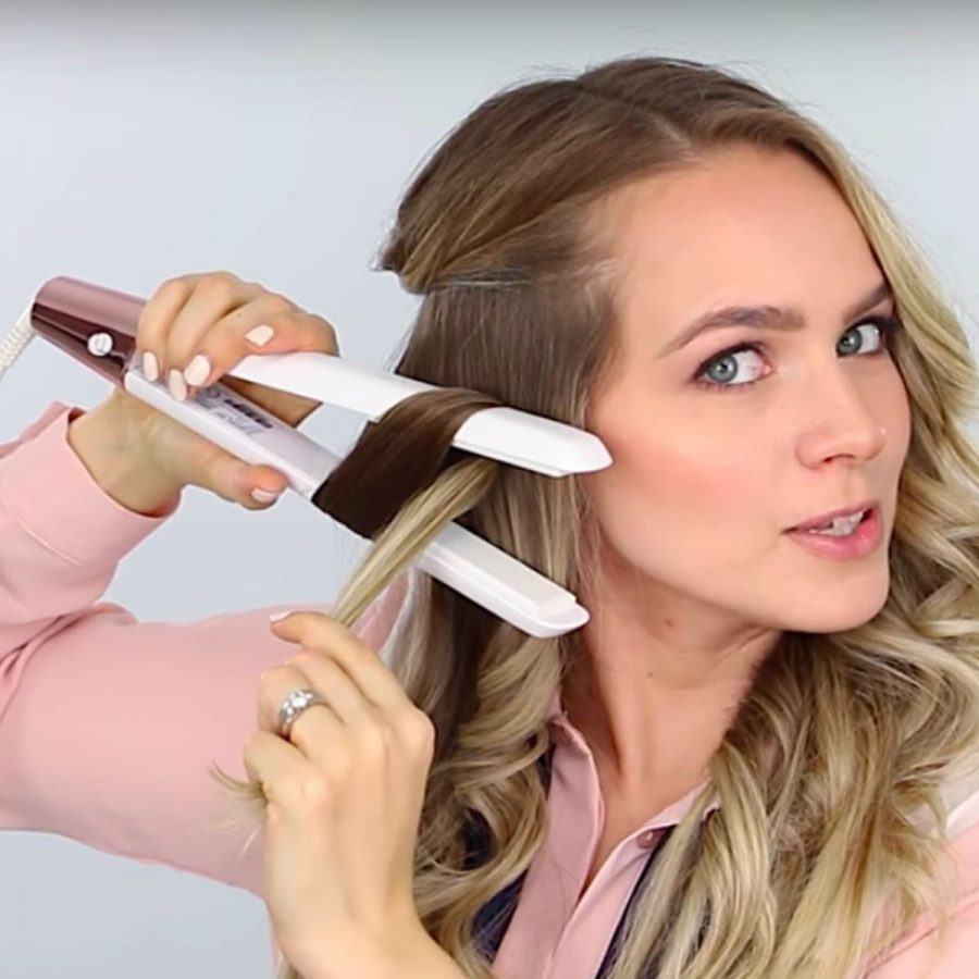 How to curl hair with flat iron